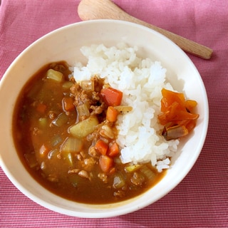 小さな具材でさらっと食べれるカレー